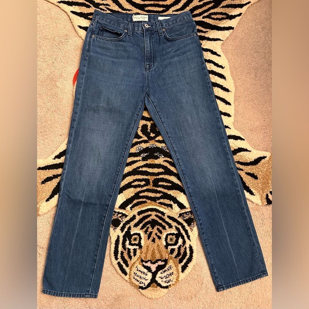 Nili Lotan Blue Straight Leg Jeans